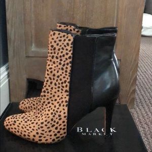 White House Black Market leopard boots